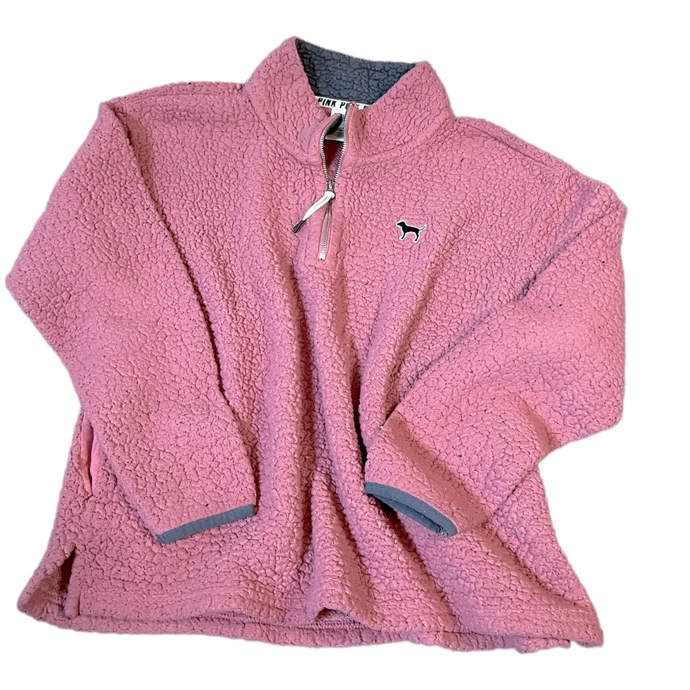 PINK half zip fleece